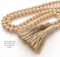 Ornativity Farmhouse Beads Wooden Garland- Wood Prayer Bead Garland with Tassels Boho Rustic Accented Home décor Country style hanging beads 60 inches (Natural Wood)